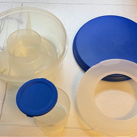 Ice Pack Divided Lunch Container Avon Wellness Blue Salad/Fruit/Vegetables - Picture 2 of 3